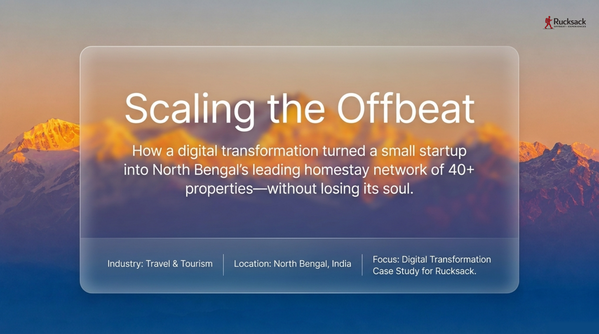 Scaling the Offbeat Rucksack case study cover